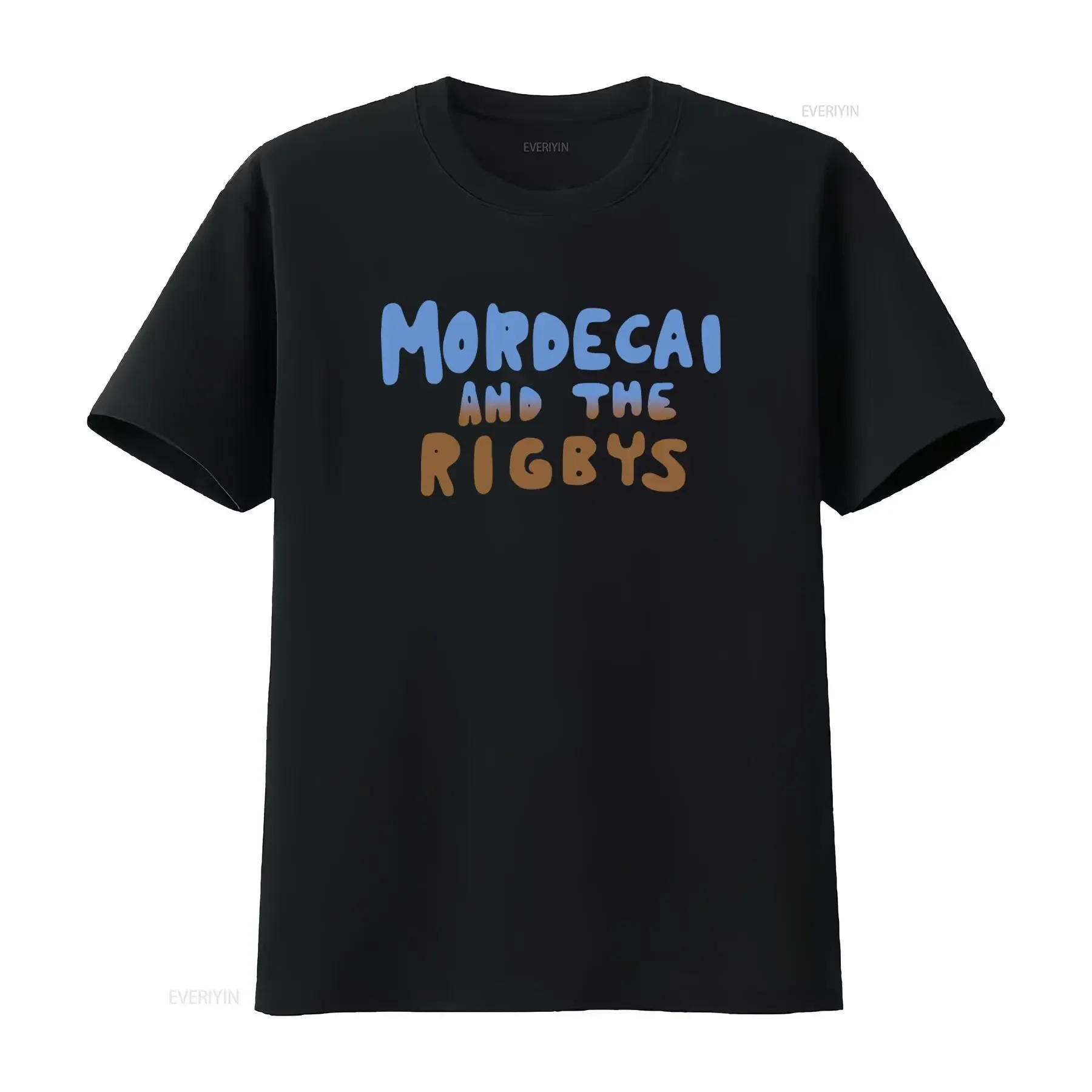 Mordecai and the Rigbys Cartoon T Shirt for Casual Fashion vintage Washed streetwear homme Stylish Versatile Comfortable
