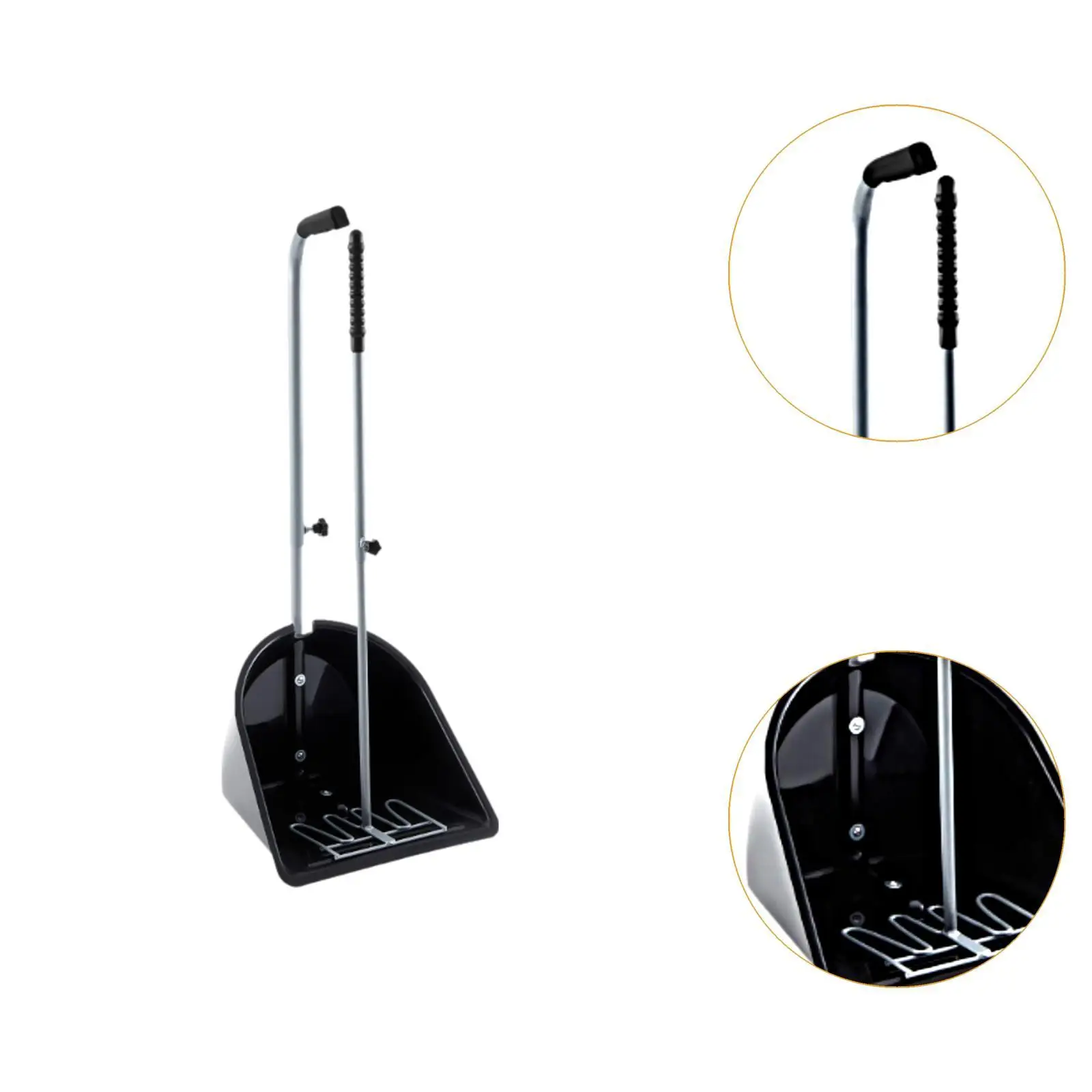 Manure Rake and Dustpan Large Capacity Tray Sturdy Stable Horse Poop Scooper