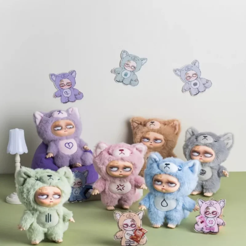جديد حار Slepless Grumpipi سلسلة صندوق أعمى دمى لطيف عمل الشكل Kawaii المفاتيح قلادة حلية العصرية اللعب صندوق غامض