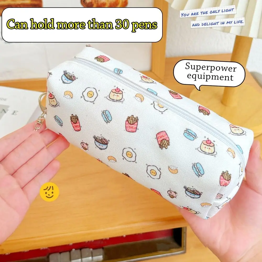 Cute Gourmet Pen Bag Large Capacity Multifunctional Stationery Bag Pencil Case Gift