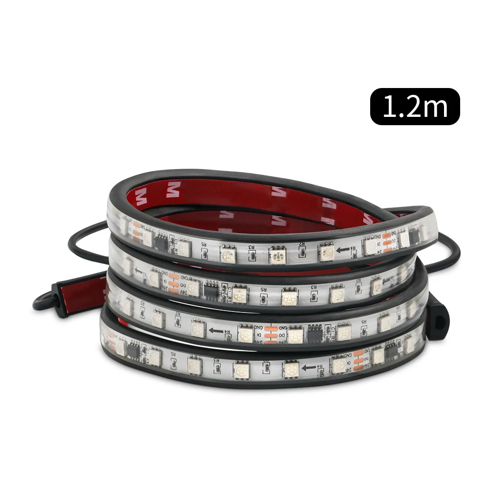 1M 2M 2.4M Sfeer Decoratieve Led Licht Strip Rgb Kleurrijke Waarschuwingslicht Flexibiliteit 5-10W Rgb Koplamp Truck Licht 24V