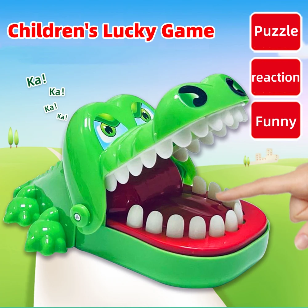 

New Crocodile Teeth Toys Children's Crocodile Bites Fingers Reaction Training Novelty Children's Lucky Game Trick Decompression