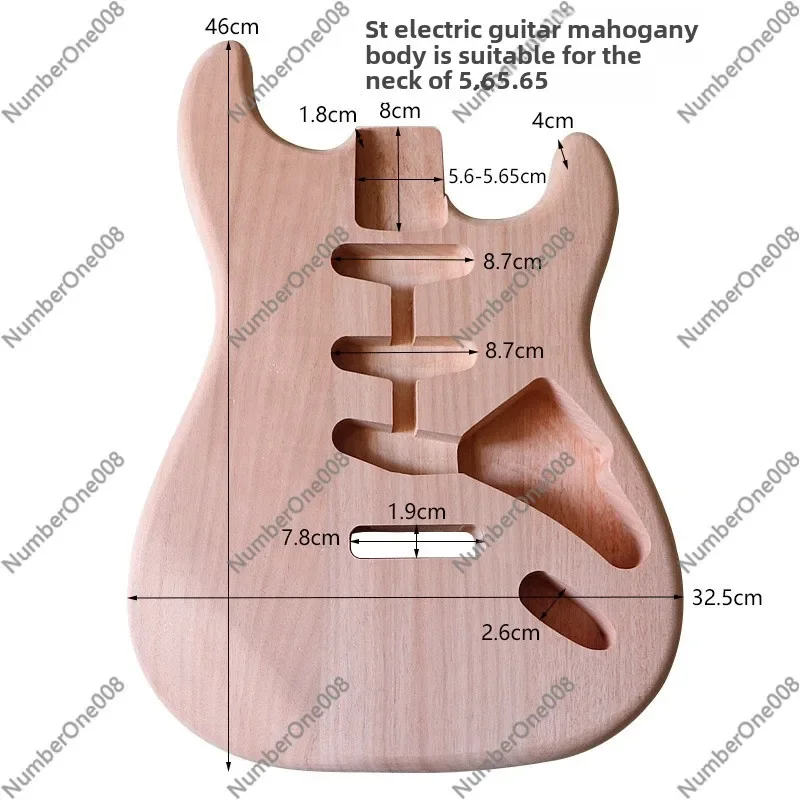 

Three Single Piano Body Guitar Barrel Log Color Electric Guitar Body Matte Electric Guitar Assembly Modified DIY Musical