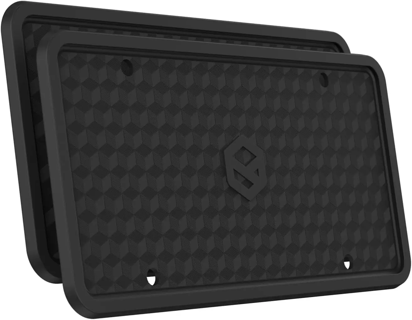 

Universal Silicone License Plate Frame, Rust & Weather Proof, 2 Pack Black for Front/Rear Cars