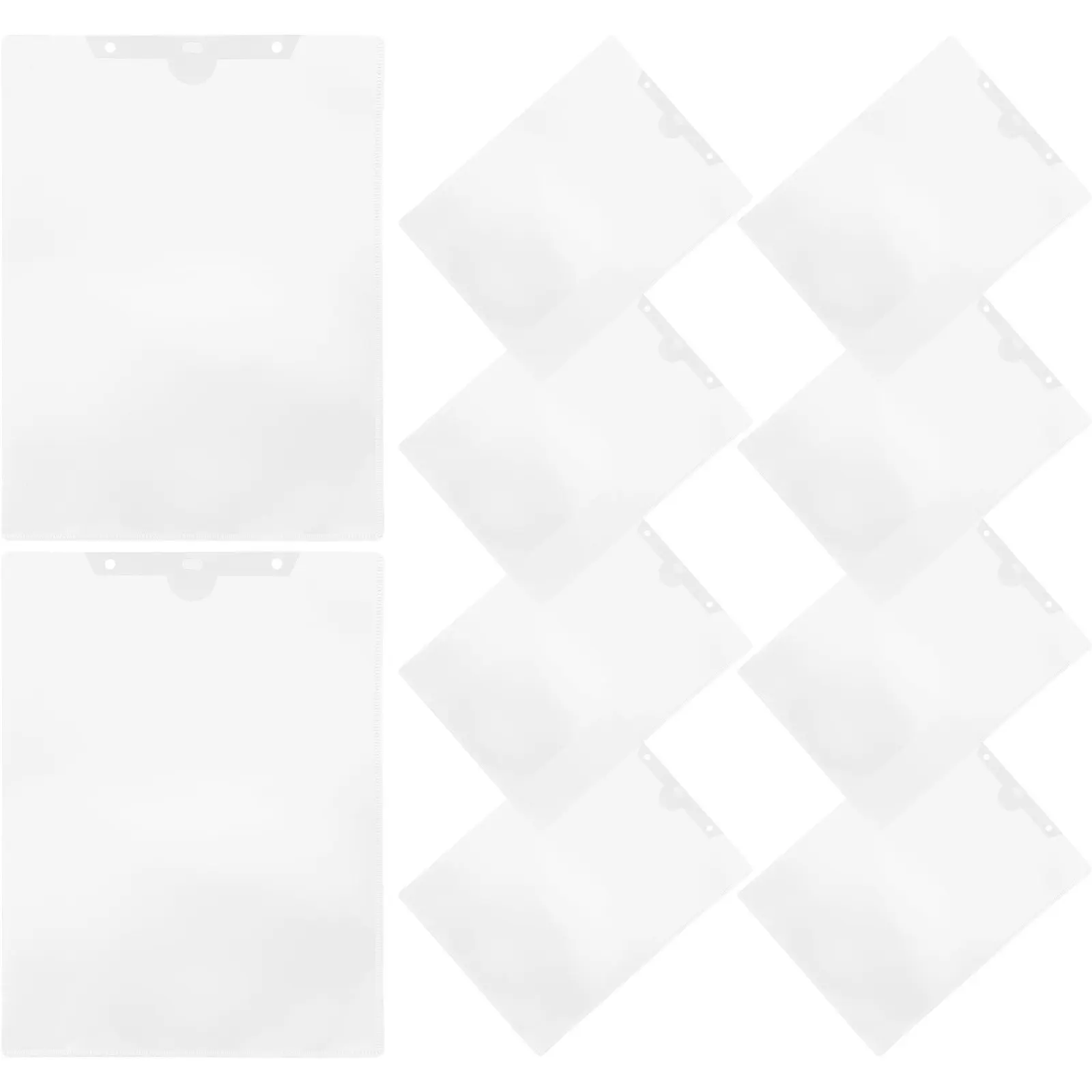 

10Pcs Plastic File Folder Lightweight Document Bag for A4 Papers Heavy Duty File Container Portable Paper Organizer for School
