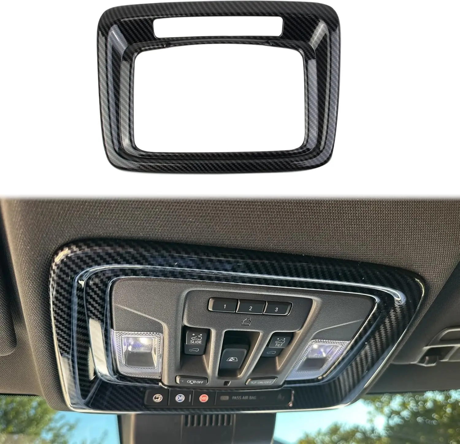 

Накладка на плафон освещения салона для Chevrolet Silverado 1500 и GMC Sierra 1500 2500HD 3500HD 2019-2026 годов выпуска, аксессуары для интерьера