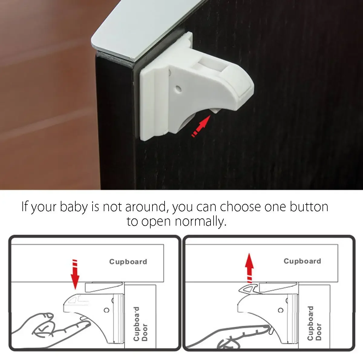 Invisible Magnetic Drawer Cabinet Door Lock, Security-protection Children Safety Lock To Protection From Children Baby Safety