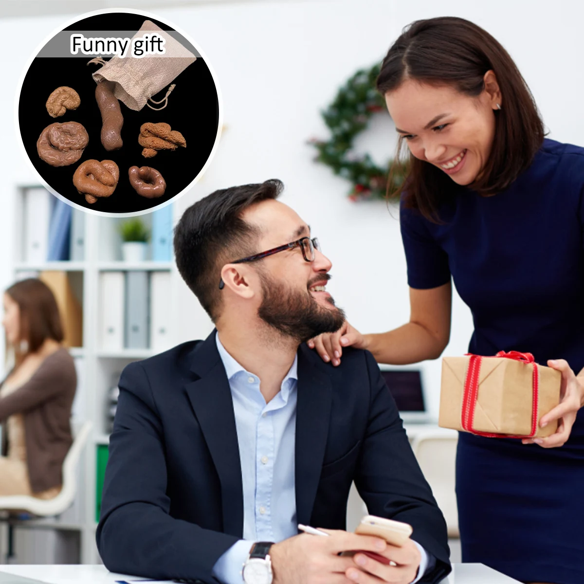 براز مزيف واقعي مع حقيبة برباط ، ألعاب مخادعة ، دعاسات مزحة ، غائط مزيف ، نكتة مضحكة ، عيد الهالوين ، حفلة عيد أبريل ، 6 * * #6