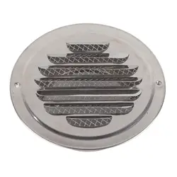 Stainless Steel Wall Vent Round Flat Grille Ducting Cover Outlet with Insect Mesh - Round Duct Grilles for Ventilation