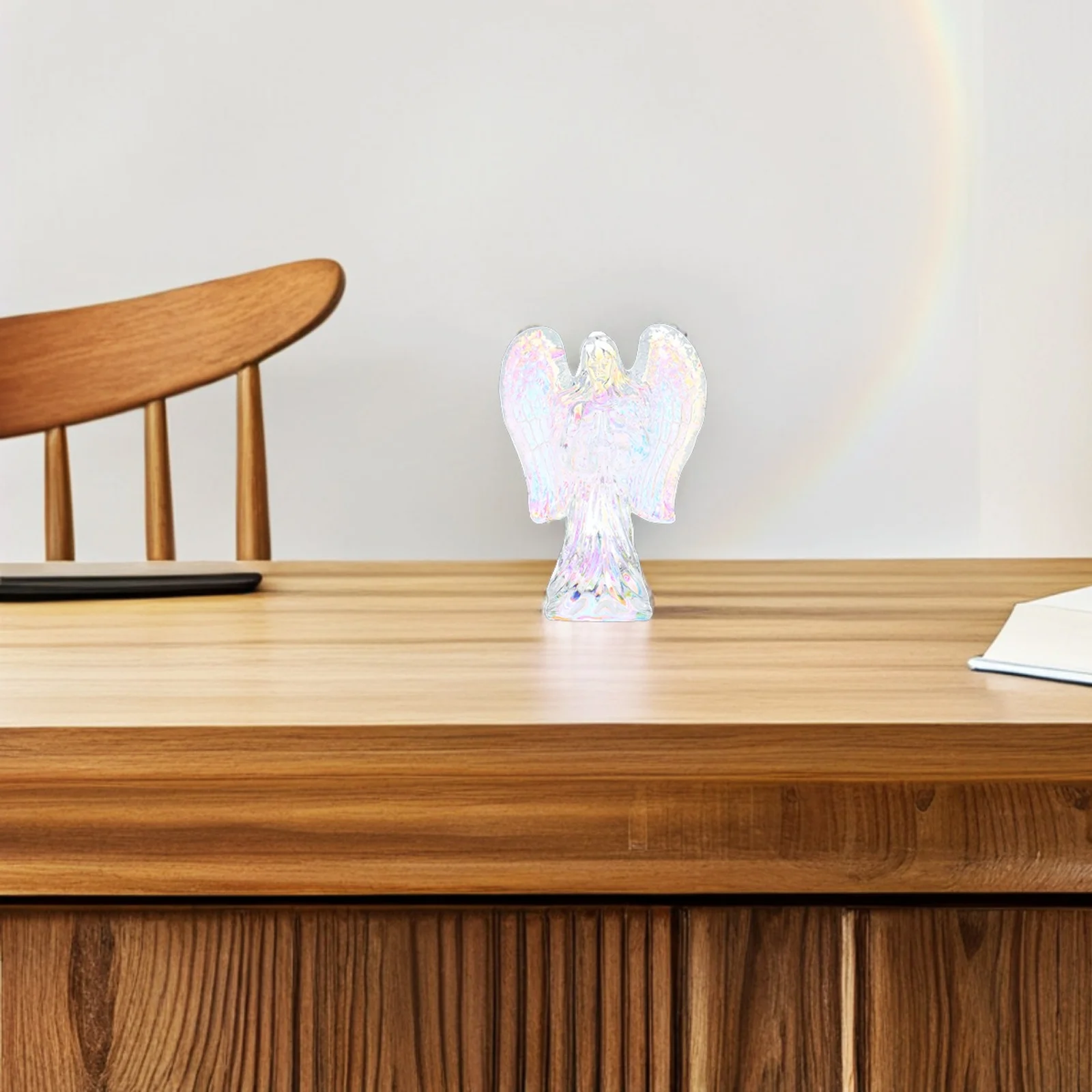 

Crystal Angel Ornament Jesus Guardian Statue Tabletop Decoration Religious Christian Home Decor Mother's Day Gift