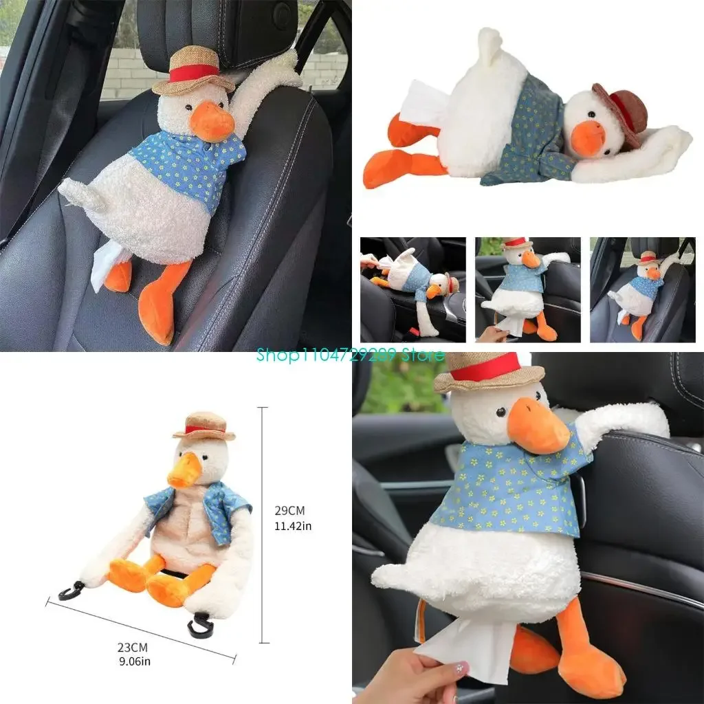 D8KE Cartoon Duck Animal Pattern Case papel colgante Tolantador servilletas dispensador tejido