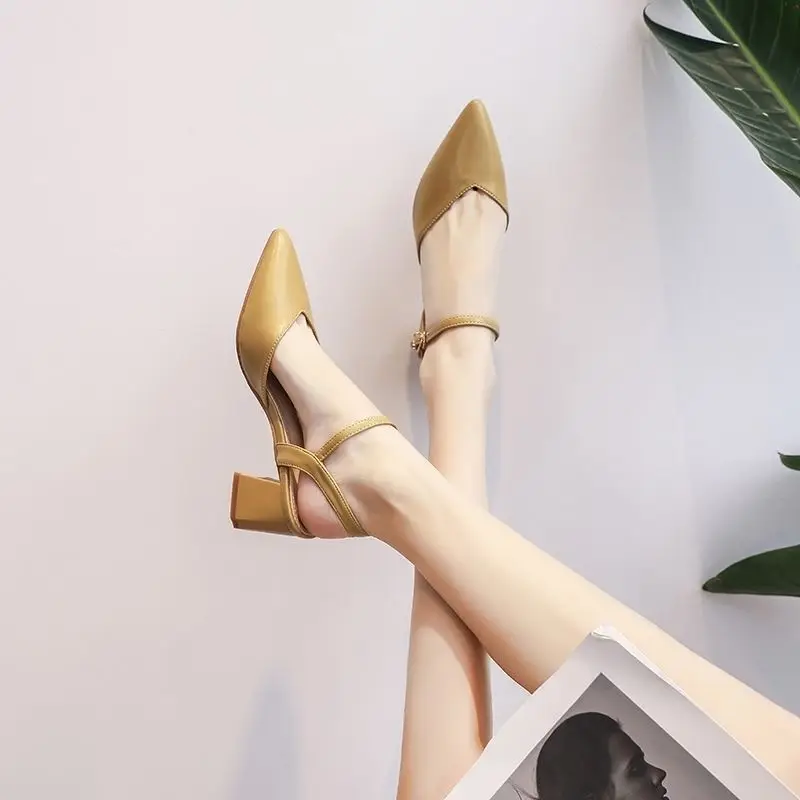 Comfortable Sandals for Women Mirror Luxury Sandals Woman Medium Heel Fashion Shoes Summer New 2025 Elegant Block Heels Designer