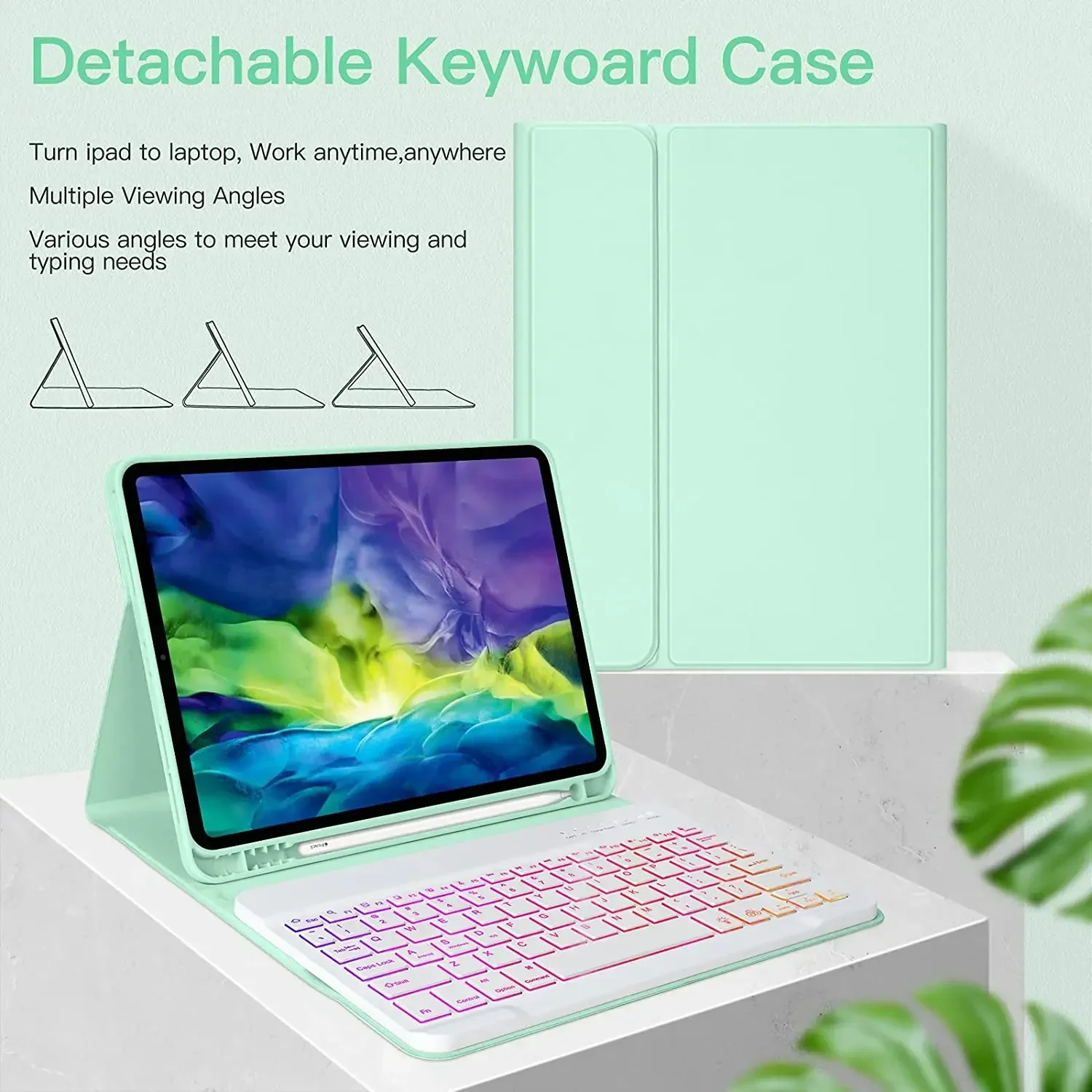 Backlit Wireless Keyboard Case for IPad Air 5 10.9 2022 Air 4 10.9,Case Keyboard for Pro11 10.2 7th 8th 9th Air 3 5th 6th 9.7