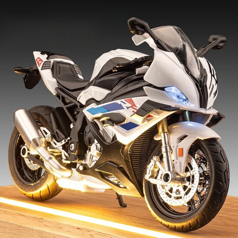 

1:12 RRS1000 Motorcycle Simulation Diecast Metal Alloy Model Sound Light Collection Kids Toy Gifts