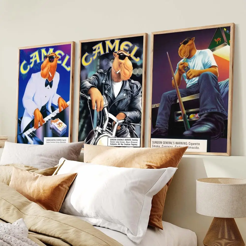Cartoon C-Camel Poster PP Wall Posters Celebrity Cartoon Art Prints for Bedroom Office Waterproof Gift