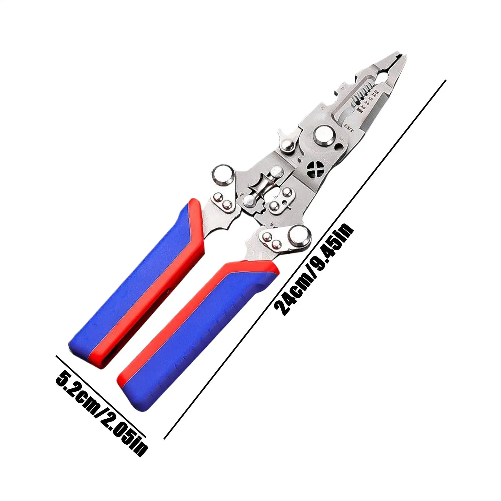 Herramienta pelacables con probador de voltaje, herramienta cortadora pelacables plegable para electricista, taller de garaje de fábrica en el hogar