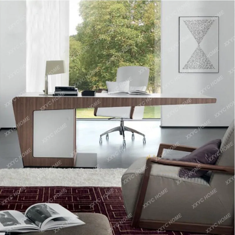 ML Computer walnut color boss table piano paint office art desk decoration