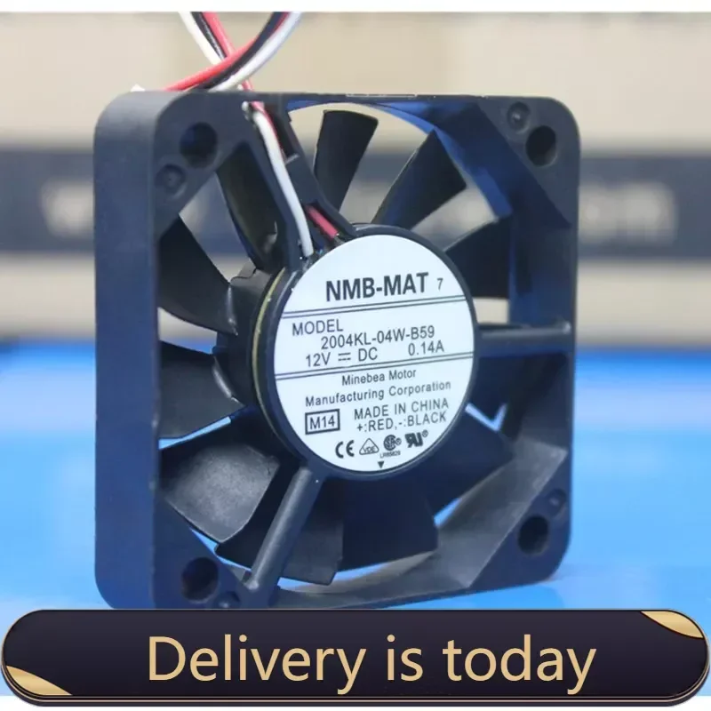 

5pcs New NMB-MAT 50MM 2004KL-04W-B59 Two ball bearing DC 12V 0.14A 5010 50MM 50*50*10MM Cooling Fan Server fan with 2pin 3pin