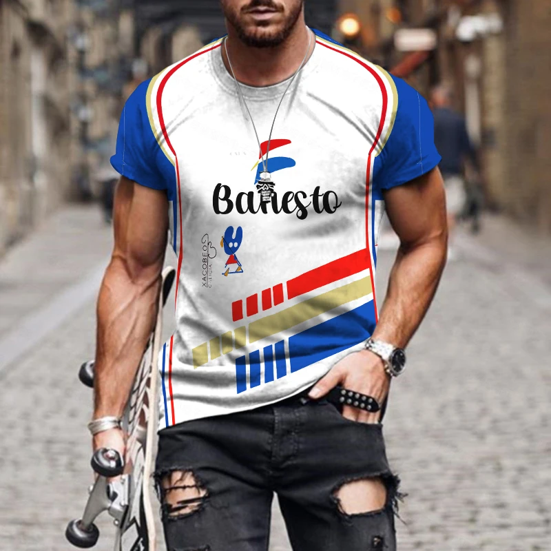 New Summer Men Cycling Jersey Tops Tees 3D Printed T-shirt Male Sports Short Sleeve Clothing Boys Girls Fashion Streetwear