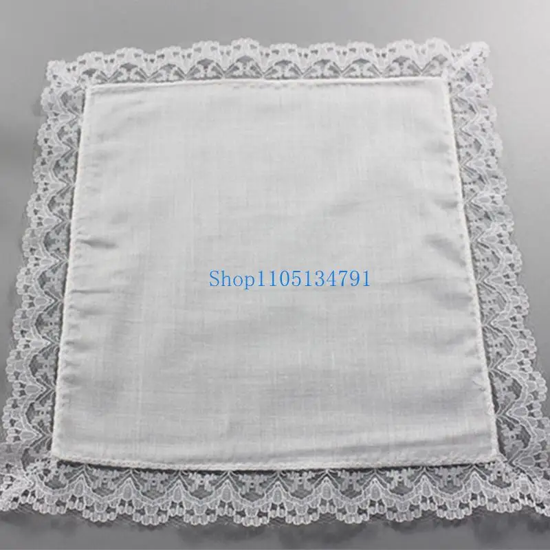 Khăn tay màu trắng 98km cho phụ nữ thêu cà vạt-nhuộm người đàn ông túi khăn tay