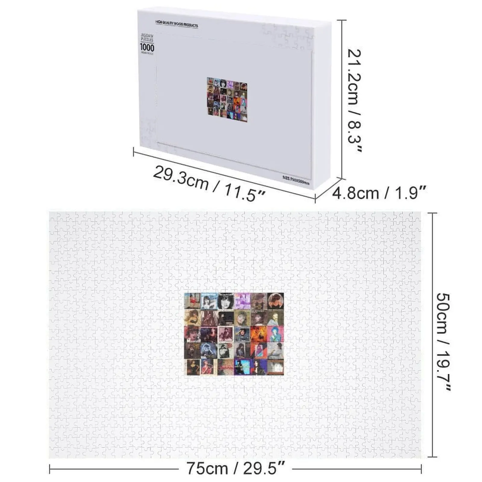 أغطية أحجية الصور المقطوعة من بات بيناتار، لعبة أطفال وودز للبالغين مع ألغاز اسم شخصي