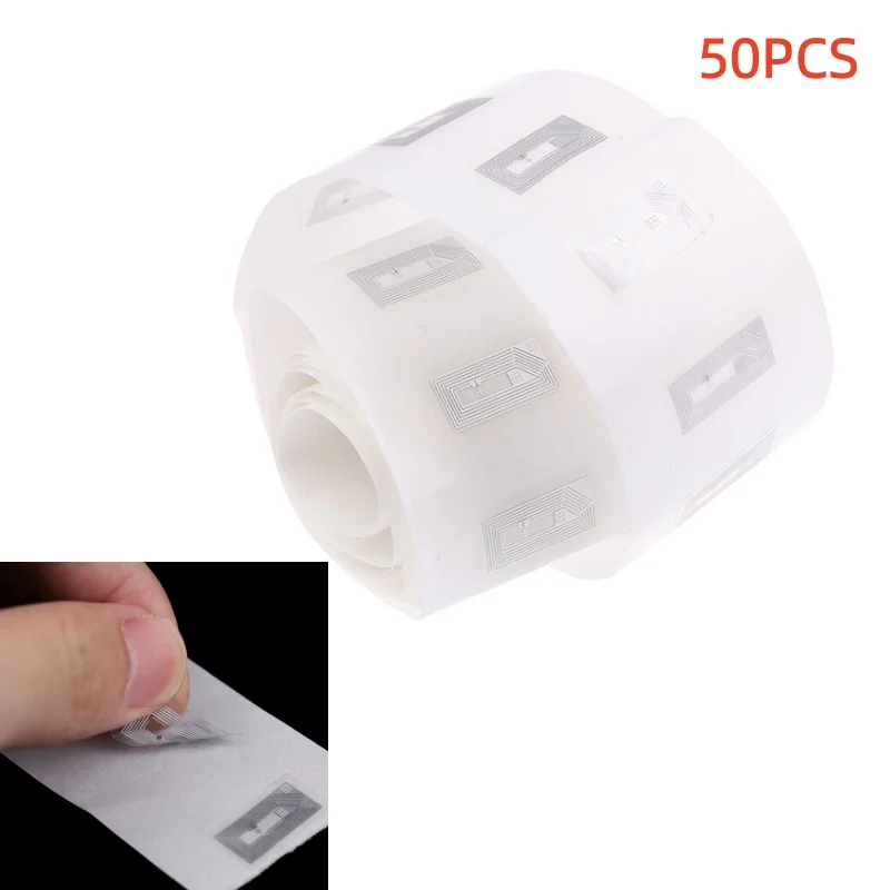 50Pcs NFC Chip Ntag213 Sticker Wet Inlay 11x21MM 13.56MHz Label Tag 213 Anti-counterfeiting Label Electronic Label
