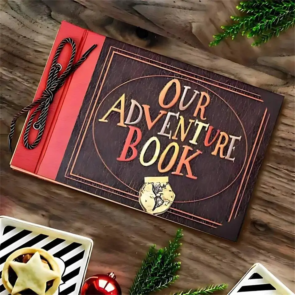 ADEA 40 Pages DIY Photo Handmade Scrapbook Adventure Retro Kraft Album Anniversary Wedding Guest Book