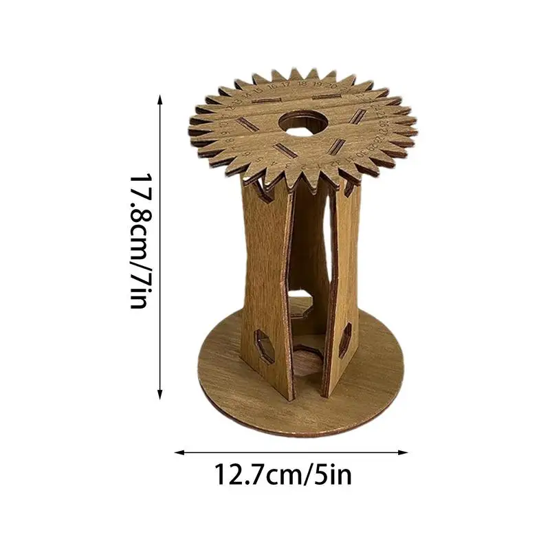 Wood Braiding Disk Round Thread Weaving Disk Wood Kumihimo Braiding Disk Cord Craft/Knitted Wire Braid Device For Sewing Supply