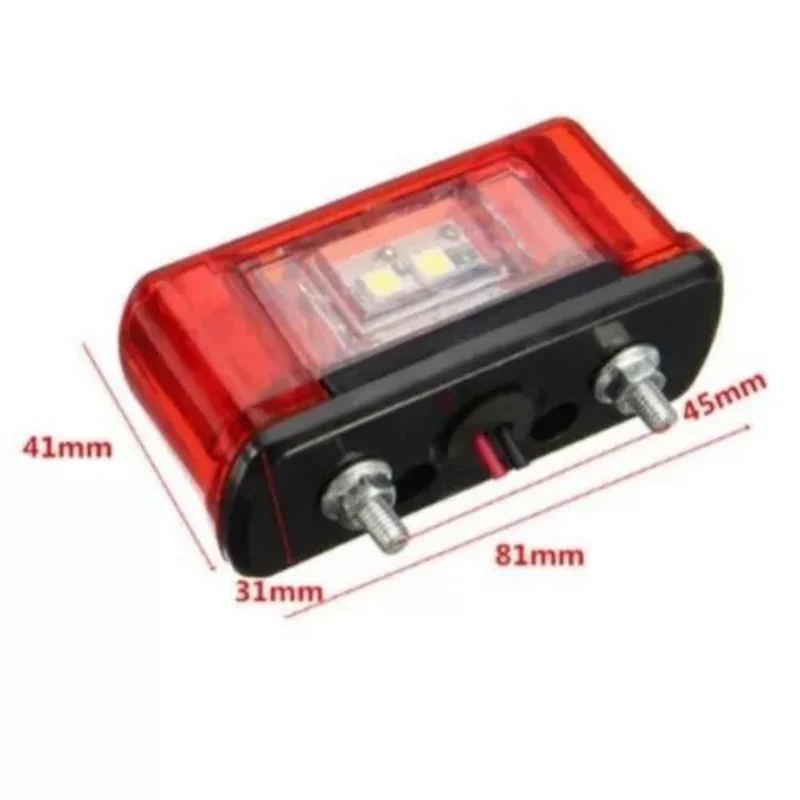 

2pcs Car LED License Number Plate Light Waterproof Front Rear Tail Signal Lamp Universal Truck Trailer Van 12-24V Car Accessory