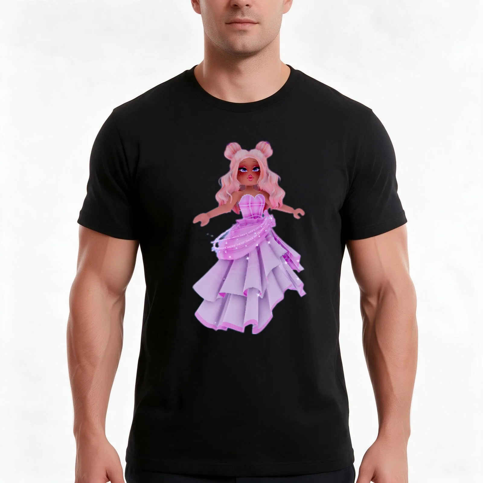 ROYALE HIGH Royale girl T-Shirt, Summer Casual Cotton Tee, Oversized Streetwear Tops, Vintage Graphic Print, Unisex Men Women