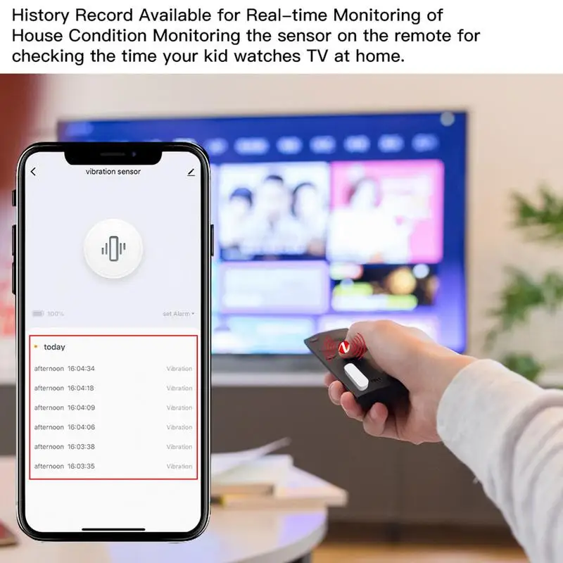 Glass Vibration Alarm Door Window Vibration Detector Sensor Alarm Home Security Alarms For Warning Burglars Interloper Good For