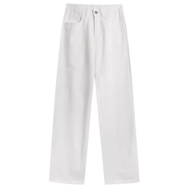 Solid Women's Clothing New Loose Fit Slim Straight Leg Versatile Wide Leg Casual Long Pants Trendy Minimalist Stylish