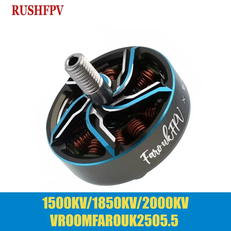 RUSHFPV VROOM Farouk 2505.5 1500KV/1850KV/2000KV Motore Brushless Compatibile Elica da 5-6 pollici per RC FPV Freestyle Drone