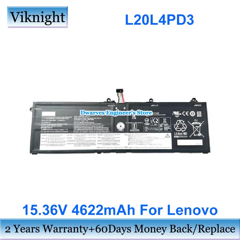 

Original 15.36V 4622mAh 71Wh Laptop Battery L20L4PD3 L20M4PD3 SB11C04262 For Lenovo Legion Slim 7 15ACH6 ThinkBook 16p G2 ACH