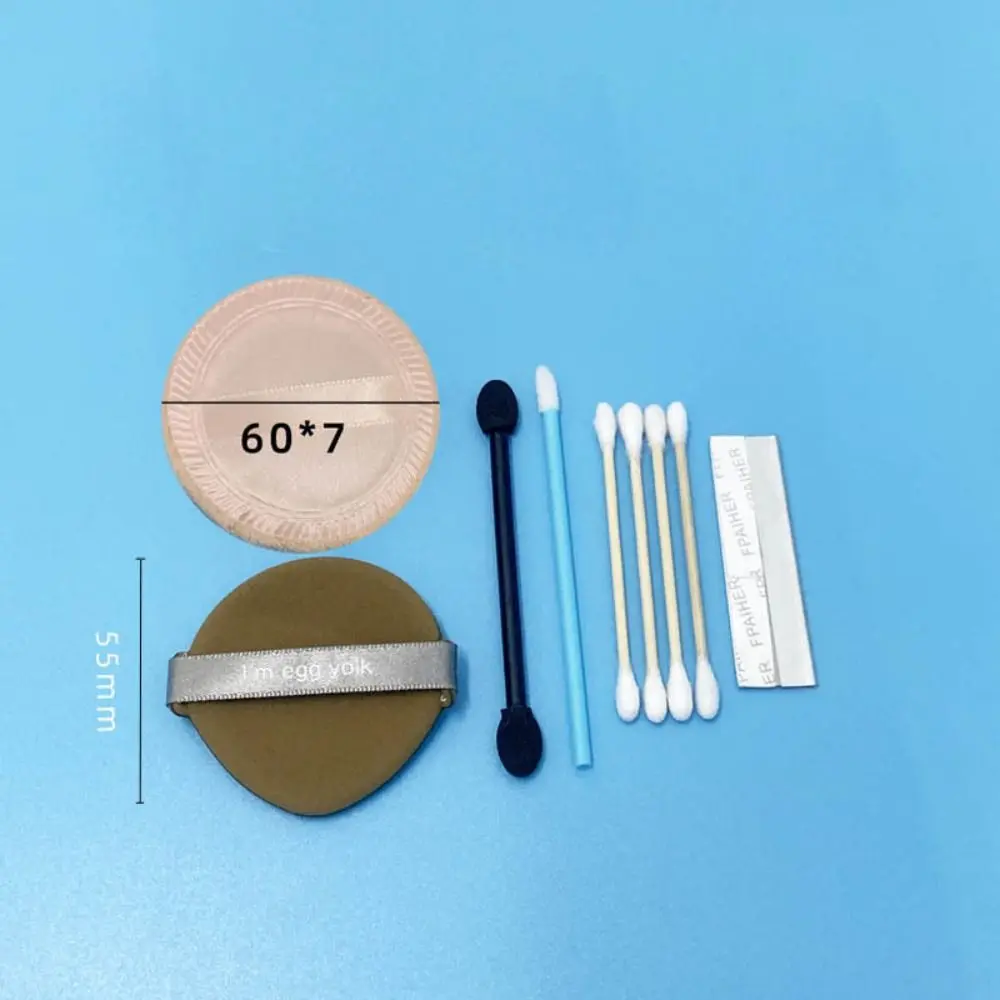 빠른 블렌딩 일회용 메이크업 세트 부드러운 립 브러쉬 뷰티 도구 건식 및 습식 사용 메이크업 용품 파우더 퍼프 키트