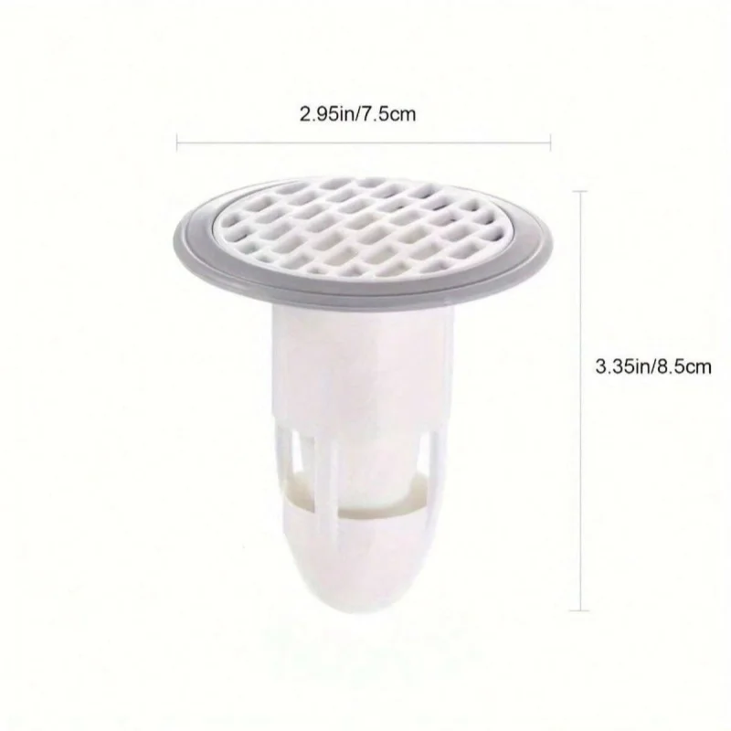 Odor-Resistant Shower Drain Valve - Repels Insects, Keeps Bathrooms Fresh and Clean, Durable Plastic, Easy-to-Use Hair Trap