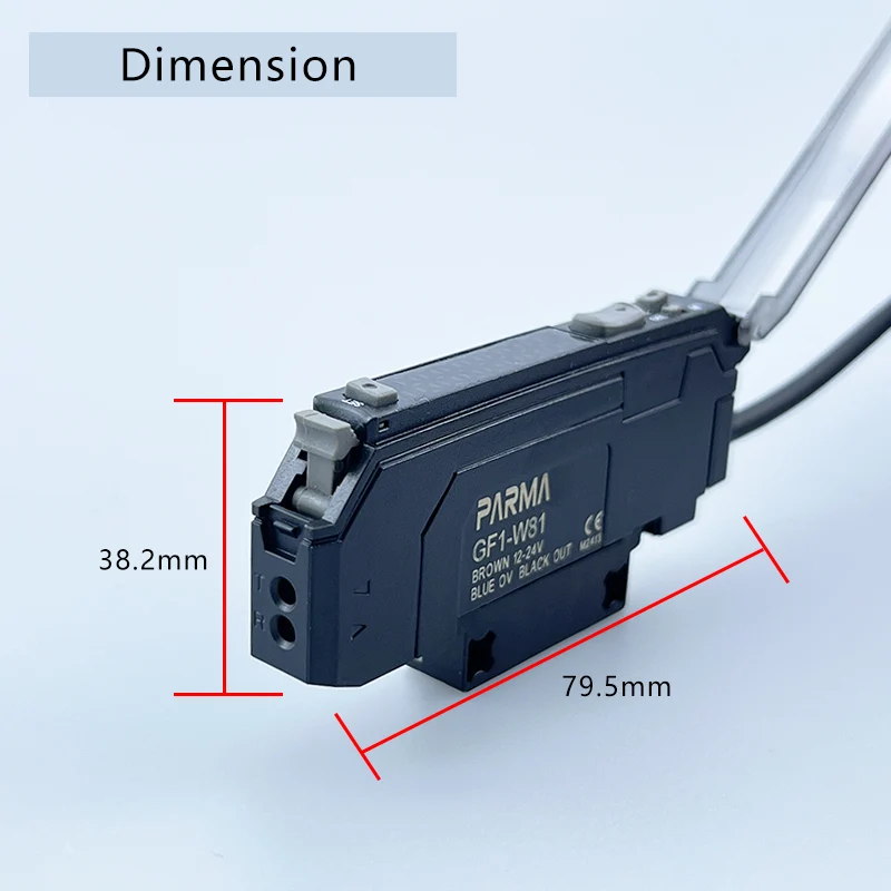 PARMA Fiber Optic Sensor Amplifier High Precision 10-30V DC 3-wire NPN PNP NA11 Digital Display Optical Photoelectric Switch