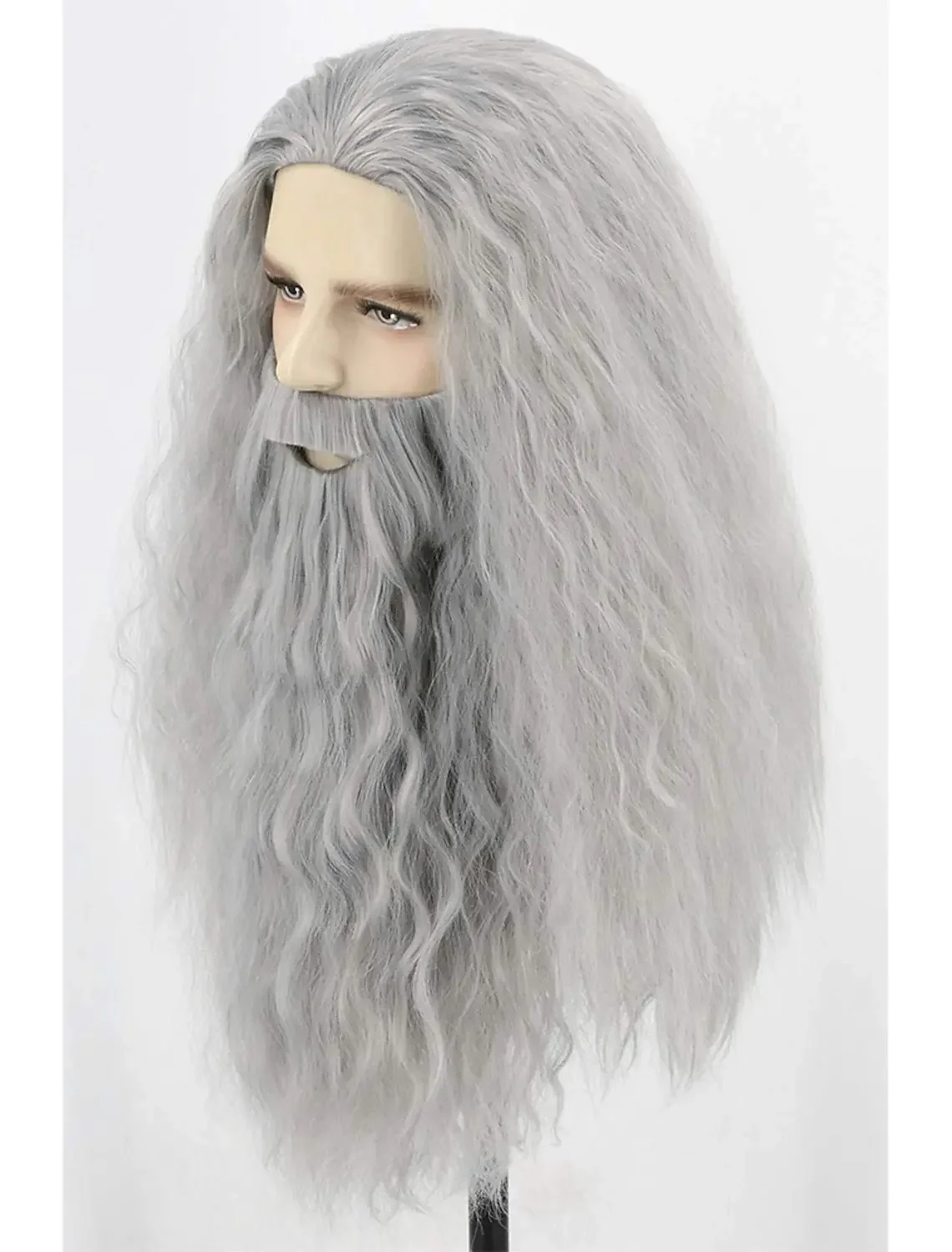 Halloween Men Gandalf Cosplay Wig With Beard Man Christmas Santa Claus Costume Halloween Party Role Play Costumes COS