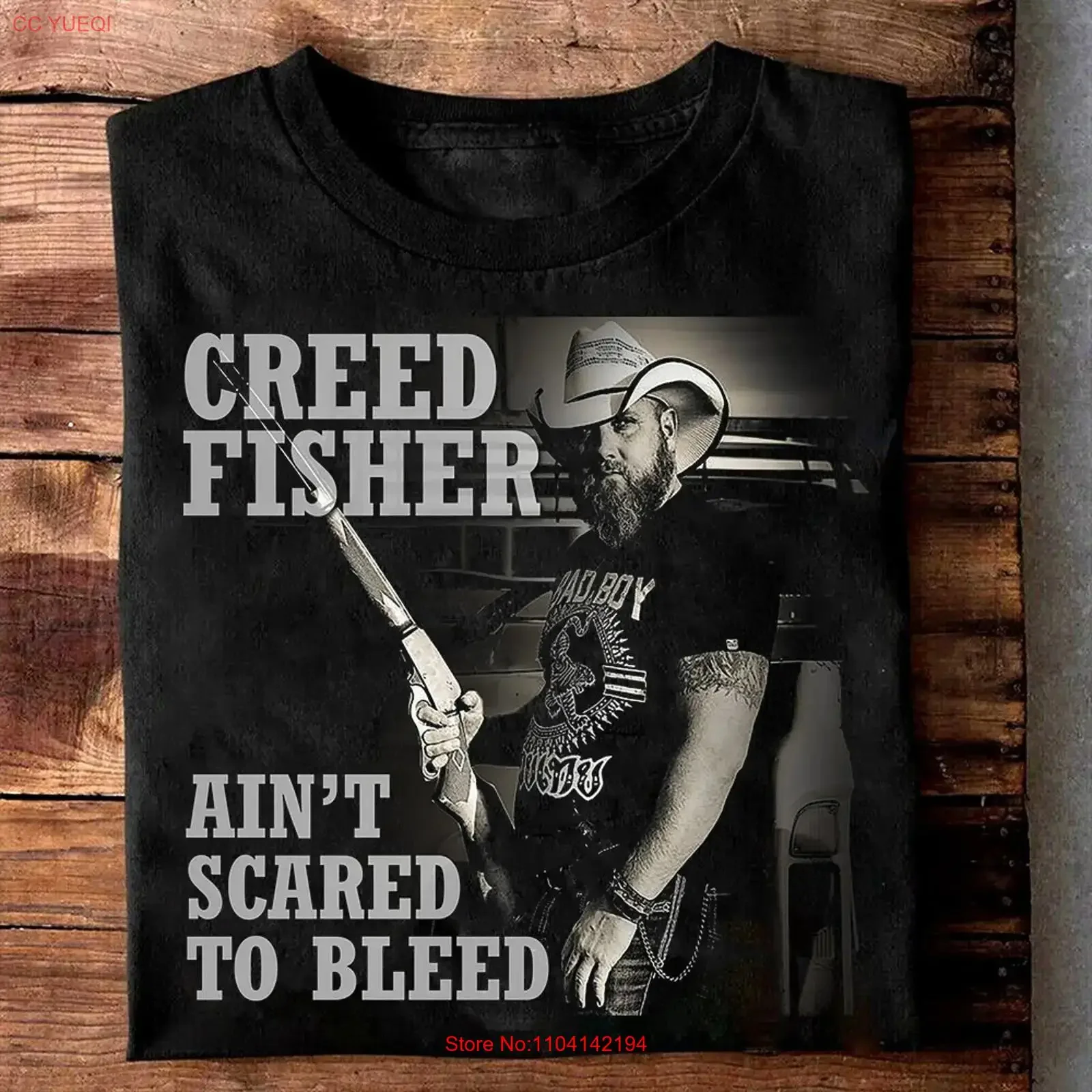 Classic Creed Fisher Ain t Scared to Bleed CottonMen S 235XL Shirt20D1080 vintage Washed Unisex Top For Everyday Wear graphic