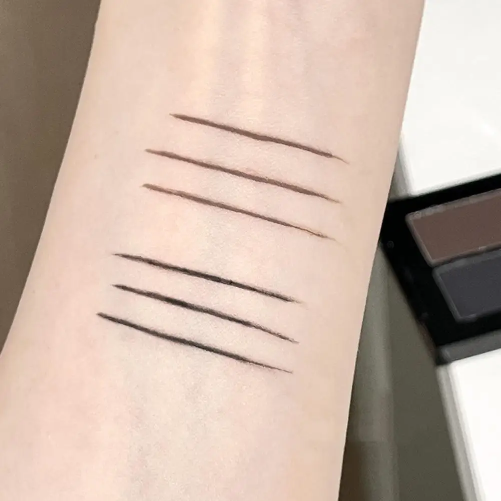 Gellas Bicolor Eyeliner Oogschaduw Wenkbrauwpoeder 3-IN-1 Fluwelen Mist Niet-vervagen Langdurig Natuurlijk Gemakkelijk te kleuren Cosmetica Maken