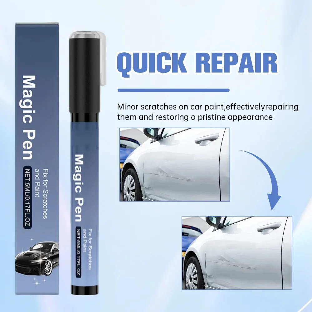 5ml Car Scratch Repair Magic Pen, 2-in-1 Touch Up Paint Pen, Auto Scratch Remover & Restorer for Car Paint Surface Daily Care