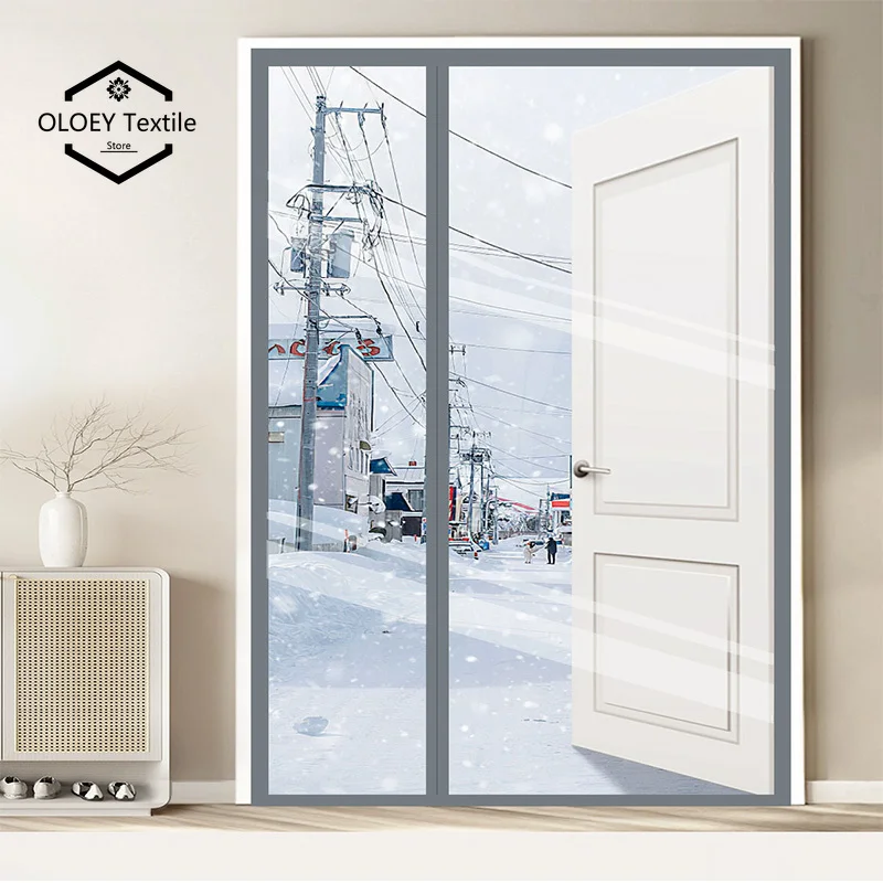 

Air conditioning door curtain partition curtain,anti cold air blocking curtain, plastic windproof household transparent bathroom