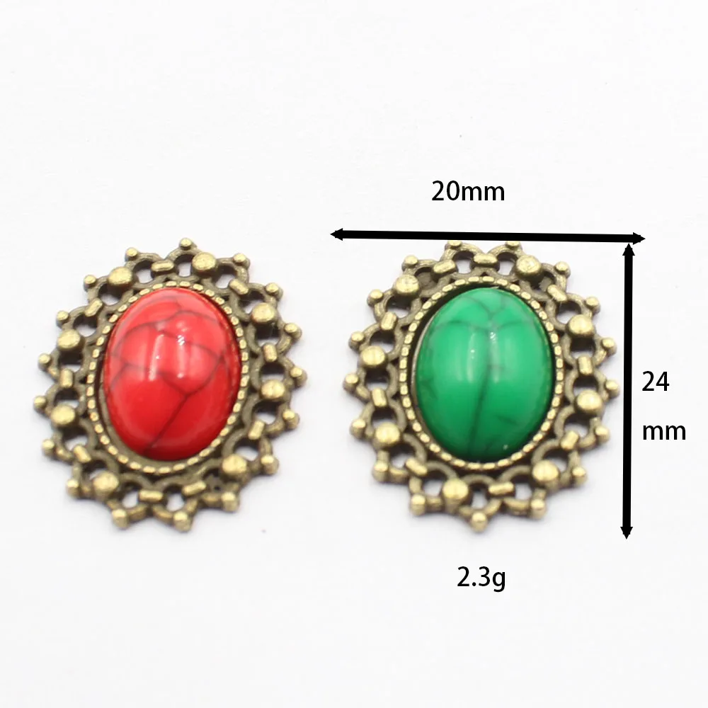 New alloy retro resin cracked crystal flower plate button DIY shoe buckle bow tie luggage fashionable and elegant versatile acce