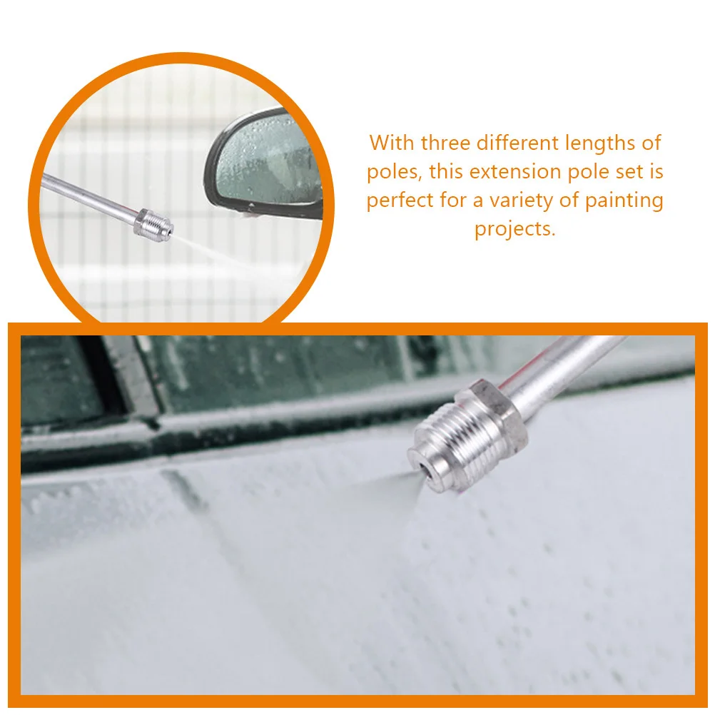 3 قطعة بخاخ طلاء بدون هواء تمديد القطب الألومنيوم للسقف العالي المناطق الصلبة إلى الوصول أداة الرسم التبعي #1