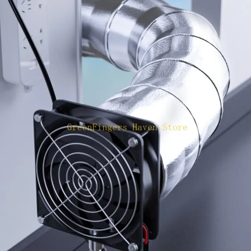 F68D مروحة قوية لامتصاص الدخان بقدرة 12 فولت مع تنظيم تدفق الهواء وتهوية الأنابيب