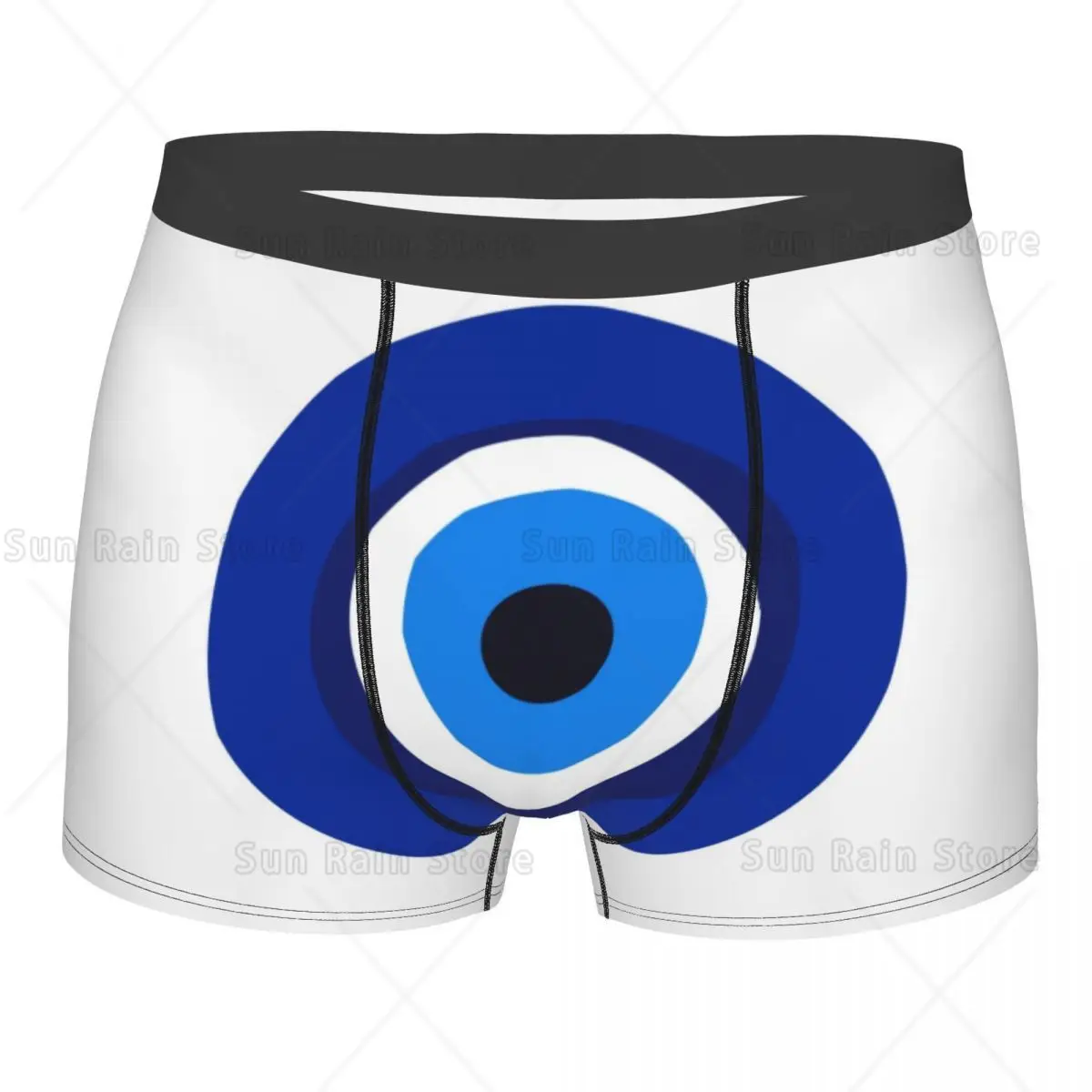 Male Fashion Greek Turkish Evil Eye Underwear Mediterranean Style Boxer Briefs Stretch Shorts Panties Underpants