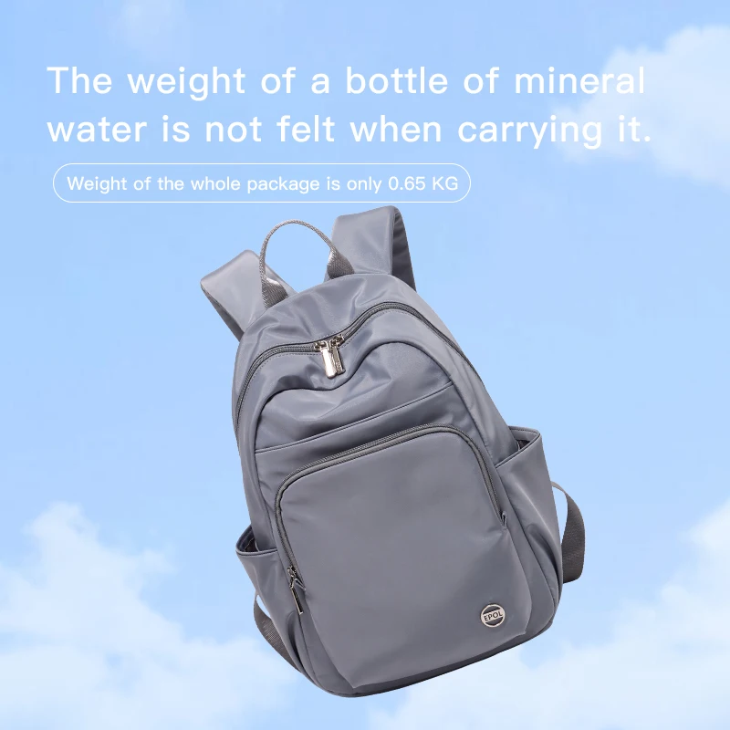 حقائب ظهر نسائية من Fouvor مصنوعة من النايلون المقاوم للماء ومتينة وبسيطة حقائب سفر خفيفة الوزن وعصرية حقائب ركاب احترافية 6105-01