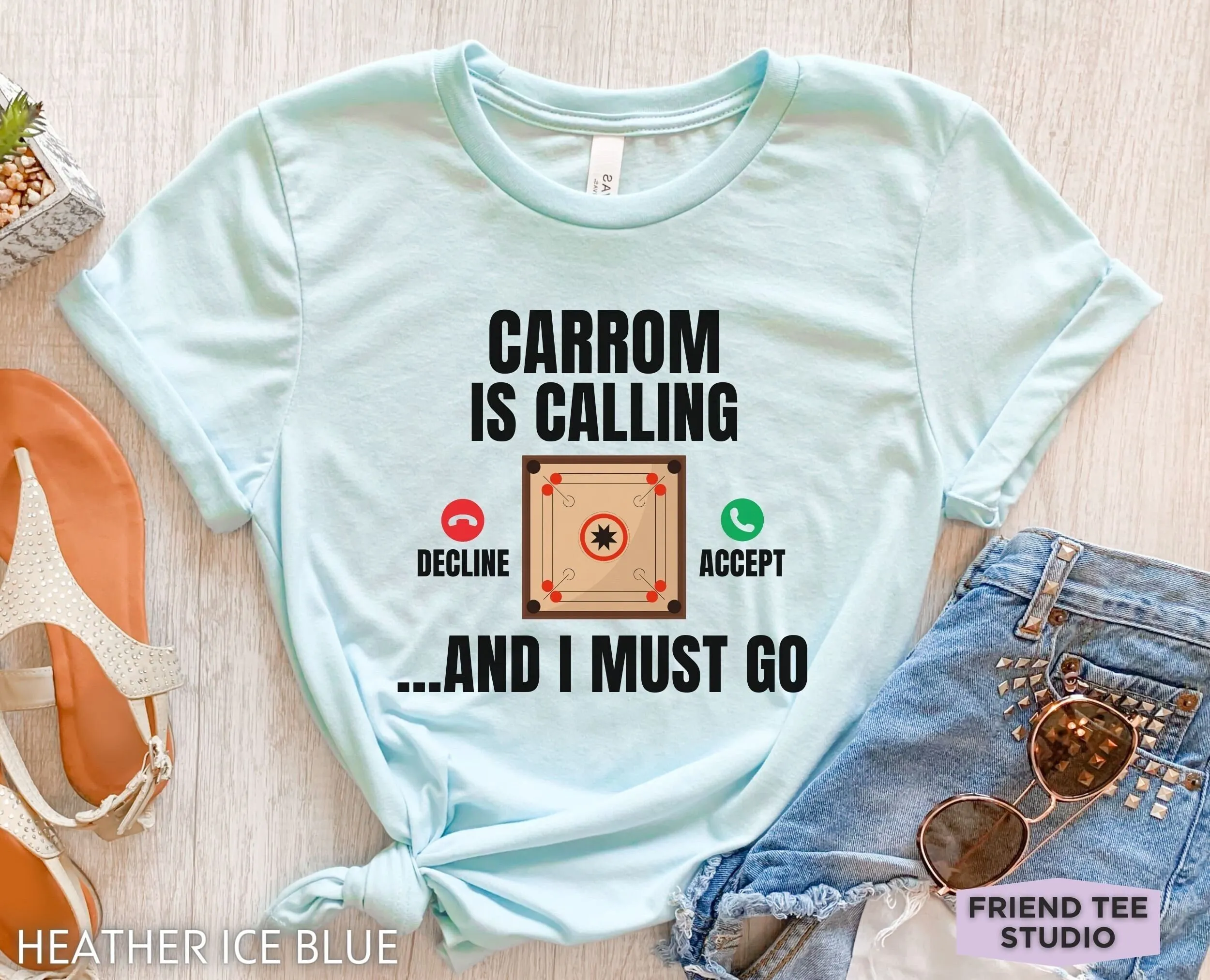 Camiseta divertida de jugador de Carrom