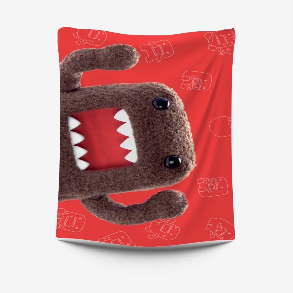 Cute D-Domo-kun Tapestry Creative Pattern Photo Living Room Wall Art Tapestry Decor Party Outdoor Decorate Banners