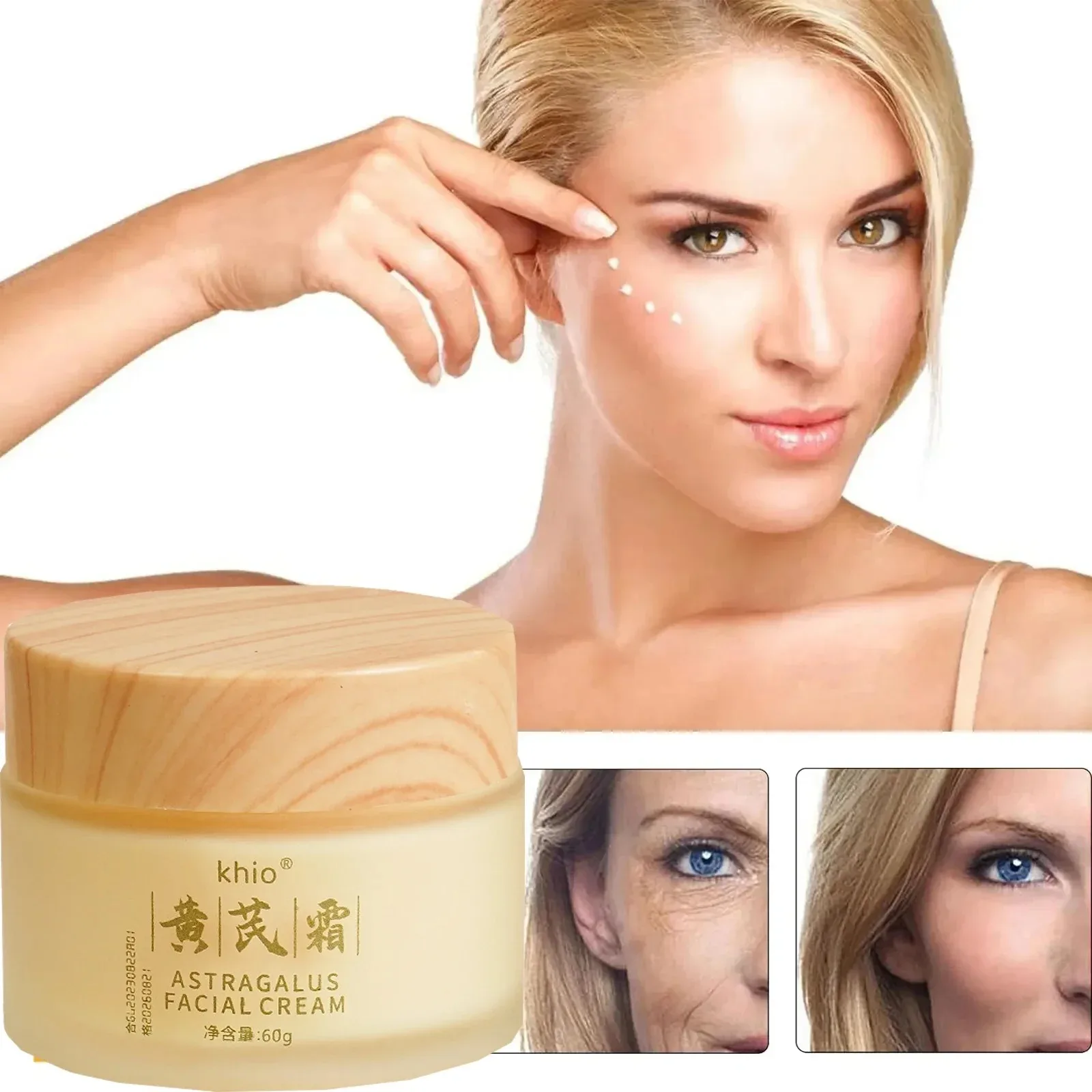 60g chiński astragalus wybielający krem do piegów usuń Anti-aging Spot pielęgnacja twarzy ciemna melasma rozjaśniający suche nawilżający rozjaśniający